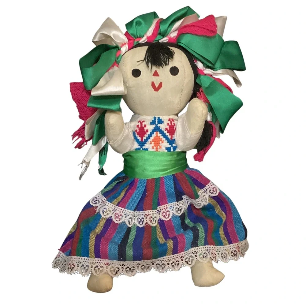 Mexican Rag Doll - Lele Doll - Maria Doll - Muñeca Maria Mexicana Articulated